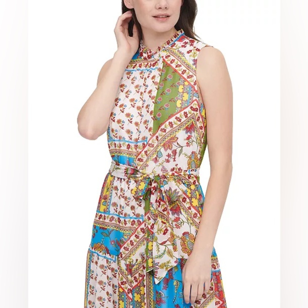 Calvin Klein Multicolor Patchwork Maxi Dress - image 1